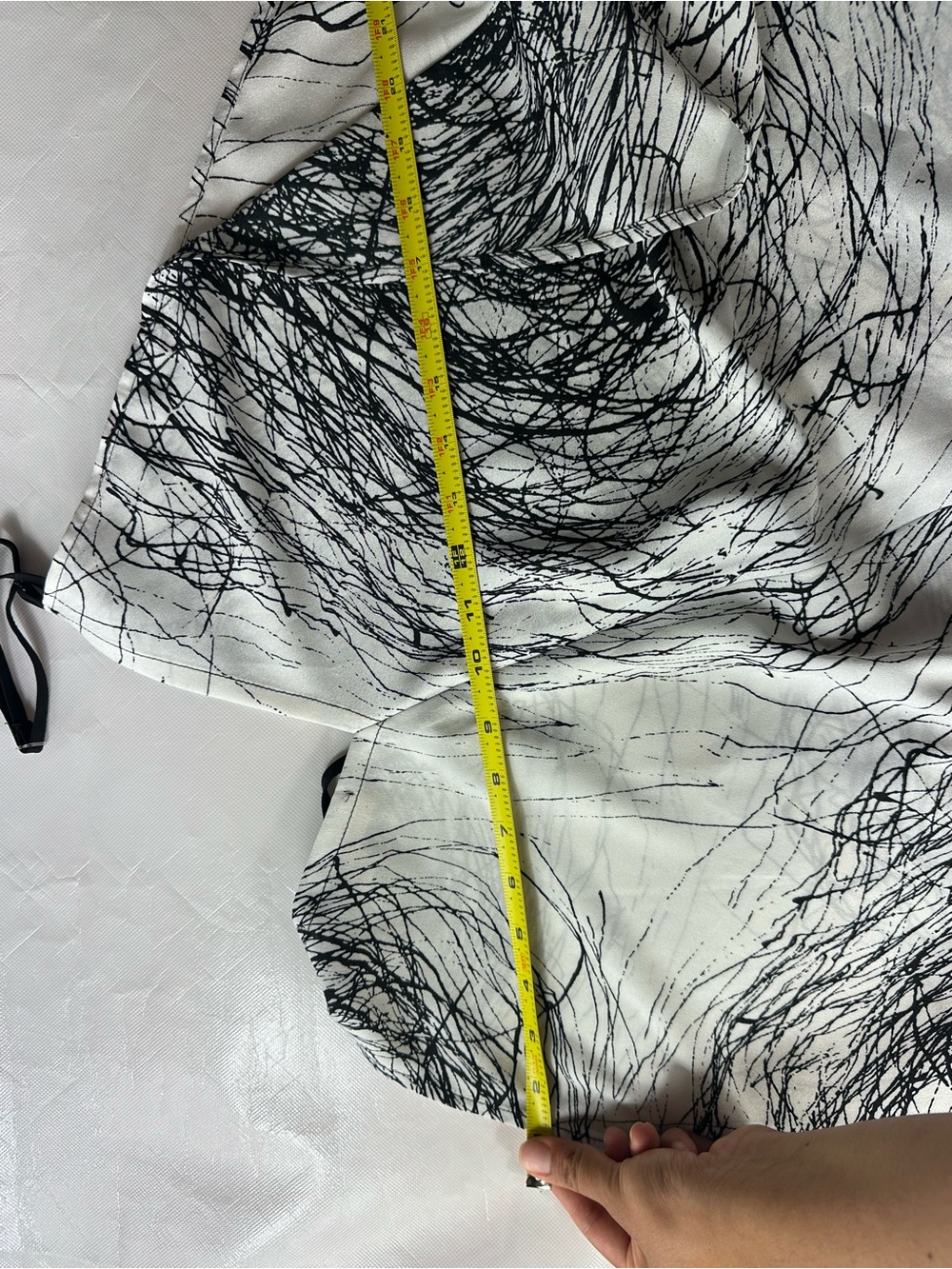 lovestitch Black and White Asymmetrical Handkerchief-Hem Sundress - Picture 15 of 16